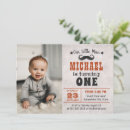 Search for little man 1st birthday invitations Cute