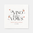 Search for bridal shower napkins Vino before vows