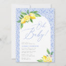 Search for blue and lemon invitations Mother to be