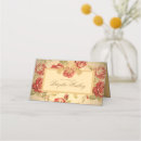 Search for red rose place cards Vintage