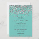 Search for teal and silver wedding invitations Modern