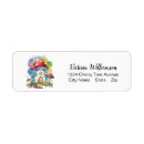 Search for red door return address labels Watercolor