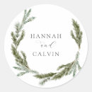 Search for winter wedding stickers Evergreen