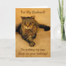 Search for funny husband birthday cards Cat