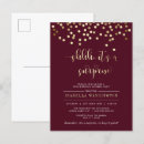 Search for burgundy and gold birthday invitations Surprise birthday party