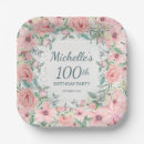 Search for 100th birthday plates Flowers