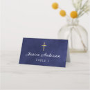 Search for christening place cards Gold cross