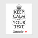Search for keep calm stickers Typography