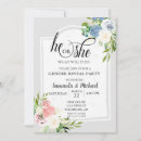 Search for floral gender reveal invitations Blue