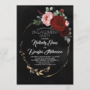Search for black and gold engagement party invitations Floral