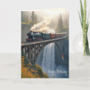 Search for train birthday cards Steam locomotive