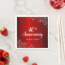 Search for 40th anniversary napkins Ruby red