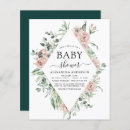 Search for emerald green baby shower invitations Floral