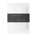 Search for black wedding invitation belly bands Minimalist