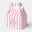 Search for pink and white striped favor boxes Trendy
