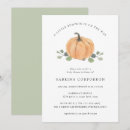 Search for little pumpkin on the way invitations For her