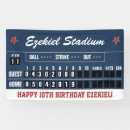 Search for baseball birthday banners Red white and blue