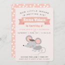 Search for cute mouse birthday invitations Pink