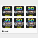 Search for 50th birthday stickers Bold