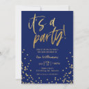 Search for blue and gold prom invitations Typography