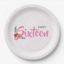 Search for purple sweet 16 plates Polka dots