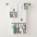 Search for green leaves bath towels Boho
