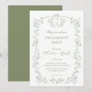 Search for french party invitations Sage green