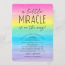 Search for miracle baby invitations Watercolor