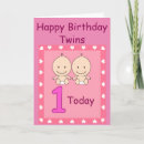 Search for twins 1st birthday cards Twin girls