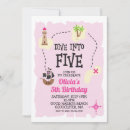 Search for dive into five birthday invitations Pink