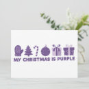 Search for purple holiday cards Winter