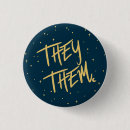 Search for they them their pronouns buttons Nonbinary