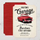 Search for red truck invitations Vintage