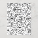 Search for adult coloring postcards Black and white