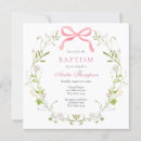 Search for pink floral baptism invitations Wildflower
