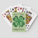 Search for lucky in love playing cards Shamrock