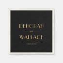 Search for roaring 20s napkins Black and gold