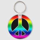 Search for peace sign keychains Rainbow colors