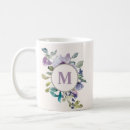 Search for purple mugs watercolor floral