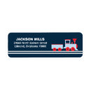 Search for train return address labels Blue