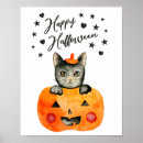 Search for happy halloween posters Black cat