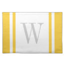 Search for yellow and gray placemats Stripe