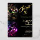 Search for masquerade sweet 16 invitations Elegant