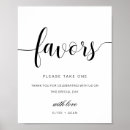 Search for bridal shower favor signs Black and white