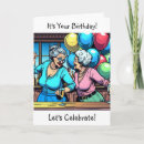 Search for funny old lady birthday cards Over the hill