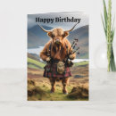 Search for highland cow birthday cards Scottish