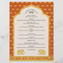 Search for red and gold wedding programs Indian