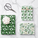 Search for st patricks day wrapping paper Four leaf clover