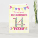 Search for granddaughters 14th birthday cards Fourteen