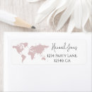 Search for world map return address labels Adventure awaits